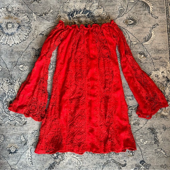 For Love and Lemons Red Lace Dress - Picture 3 of 3